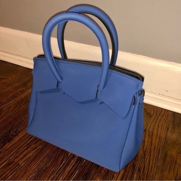 Save My Bag Blue Neoprene Petite Miss Handbag - Picture 10 of 13